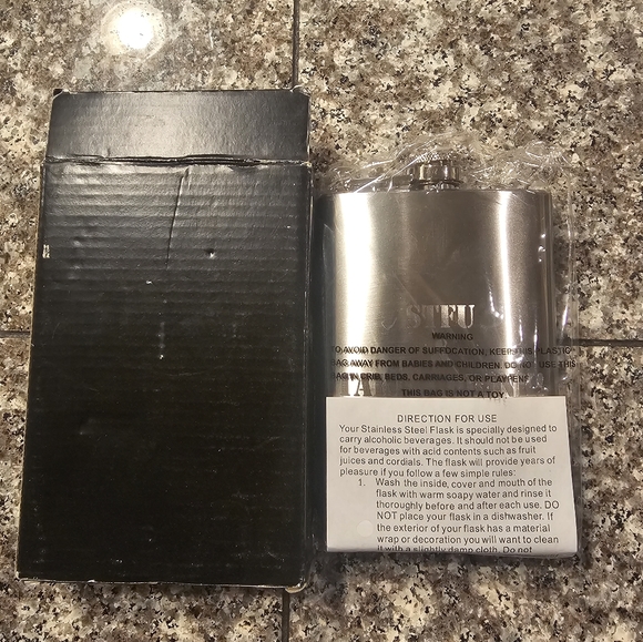 Lip Bomb Stainless steel "STFU and take a drink!" Flask - Picture 2 of 2